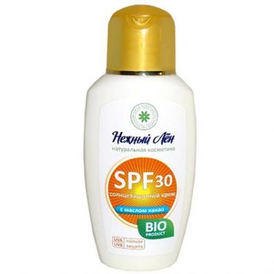 Солнцезащитный крем SPF 30 с маслом какао 150мл (Нежный лен) - магазин здорового питания «Добрый лес»