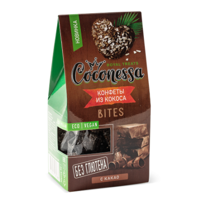 Конфеты кокосовые С МАЛИНОЙ 90гр (Coconessa) - магазин здорового питания «Добрый лес»