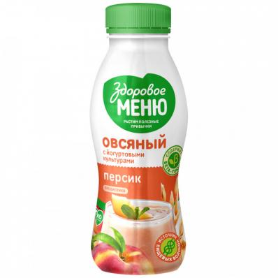 Напиток овсяный питьевой с йогуртовыми культурами и пребиотиками ПЕРСИК 0,25л (Здоровое меню)