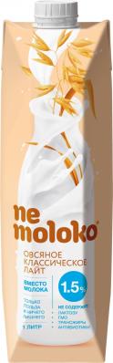 Напиток овсяный КЛАССИЧЕСКИЙ ЛАЙТ 1,5% 1л (NeMoloko) - магазин здорового питания «Добрый лес»