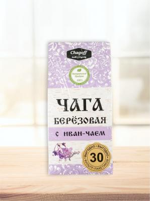 Чайный напиток ЧАГА березовая с иван-чаем 30ф/п (Chagoff) - магазин здорового питания «Добрый лес»