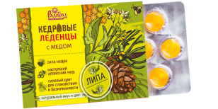 Леденцы медово-кедровые с ЛИПОЙ 6шт (Радоград) - магазин здорового питания «Добрый лес»