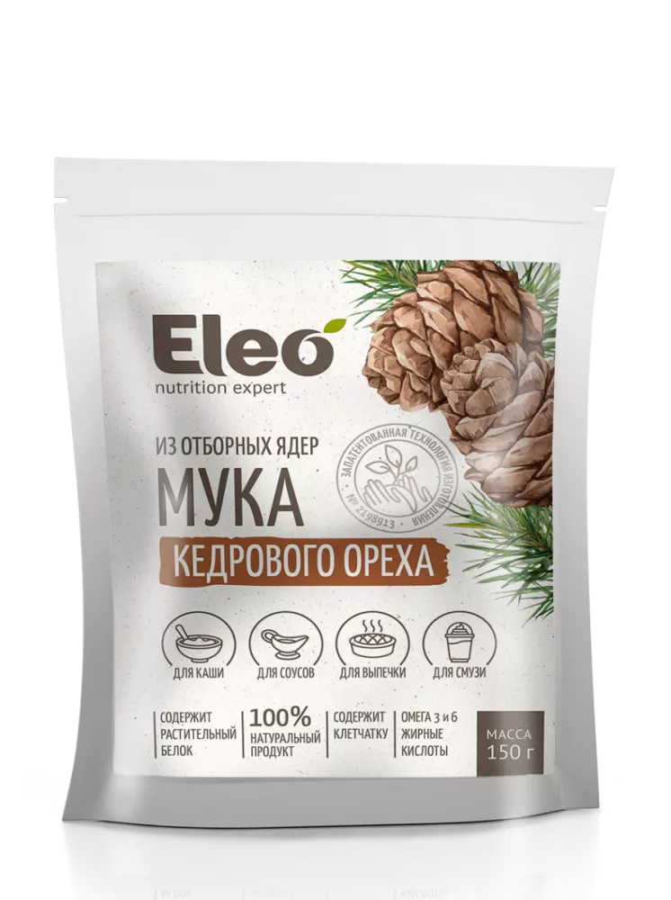 Мука из ореха КЕДРОВОГО 150гр (Eleo) - магазин здорового питания «Добрый лес»