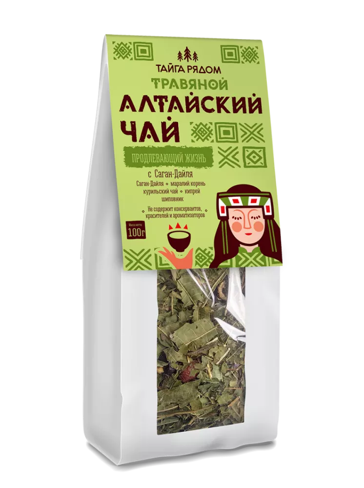 Чай Алтайский травяной ПРОДЛЕВАЮЩИЙ ЖИЗНЬ 100гр (Тайга рядом) - магазин здорового питания «Добрый лес»