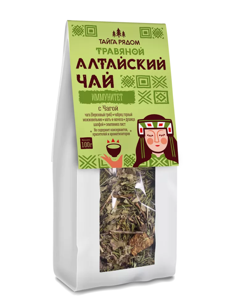 Чай Алтайский травяной ИММУНИТЕТ 100гр (Тайга рядом) - магазин здорового питания «Добрый лес»