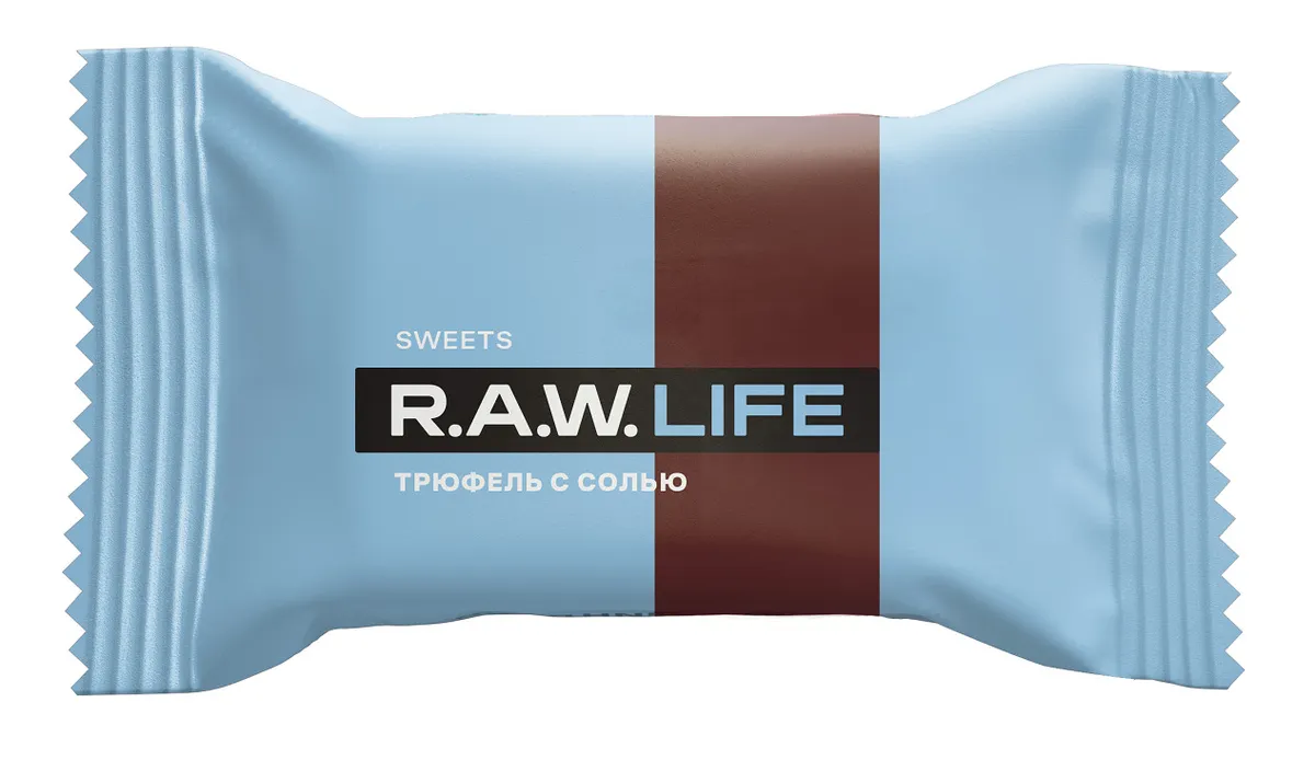 Конфета R.A.W life sweets ТРЮФЕЛЬ С СОЛЬЮ 18гр (Rawlife) - магазин здорового питания «Добрый лес»