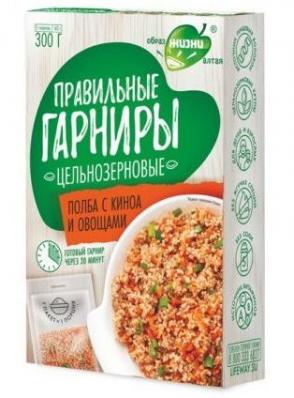 Правильные гарниры  ПОЛБА С КИНОА И ОВОЩАМИ 300гр (Образ ЖИЗНИ) - магазин здорового питания «Добрый лес»