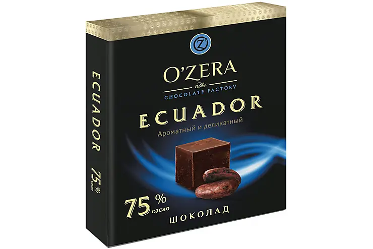 Шоколад горький ECUADOR 90гр (O'zera) - магазин здорового питания «Добрый лес»