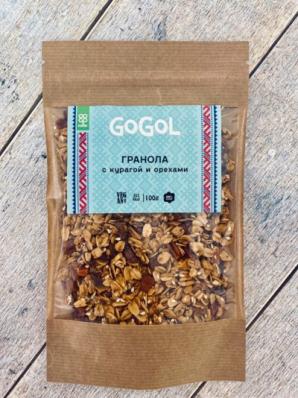Гранола с КУРАГОЙ И ОРЕХАМИ 100гр (GoGol) - магазин здорового питания «Добрый лес»