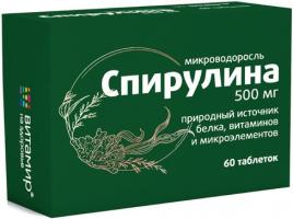 Спирулина 60табл (Квадрат-С) - магазин здорового питания «Добрый лес»