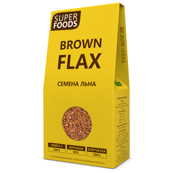 Семена льна 150гр (Brown Flax) - магазин здорового питания «Добрый лес»