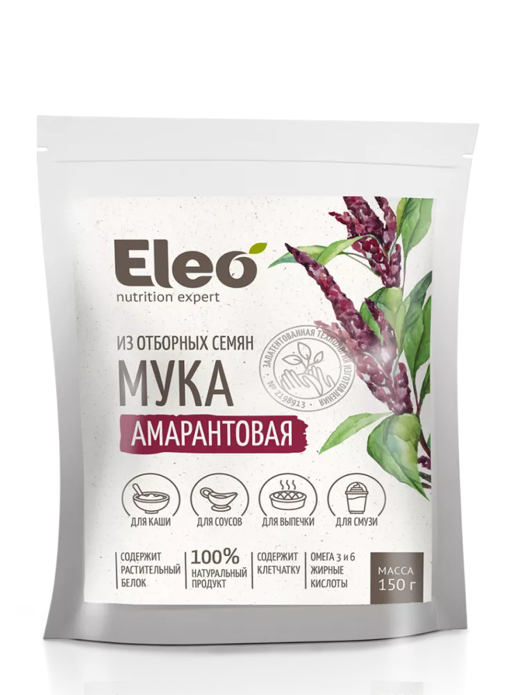 Мука из семян АМАРАНТА 150гр (Eleo) - магазин здорового питания «Добрый лес»